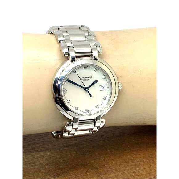 Longines Women's Watch L81124876 Prima Luna Swiss Quartz Mother of Pearl Diamond - Picture 12 of 15